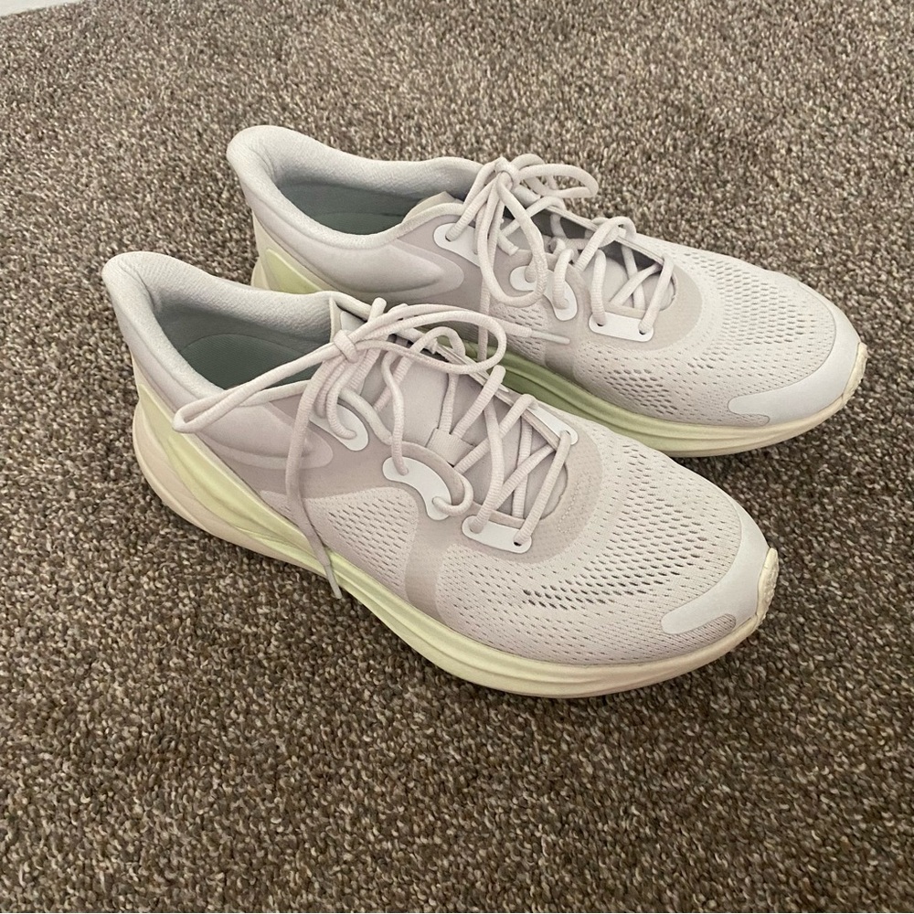 lululemon athletica Women's Light Gray and Pale Yellow Running Shoes